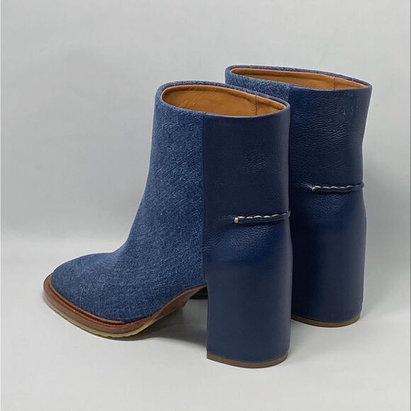 Chloe Edith Denim & Leather Heeled Ankle Boots size 40.5 - Picture 7 of 13